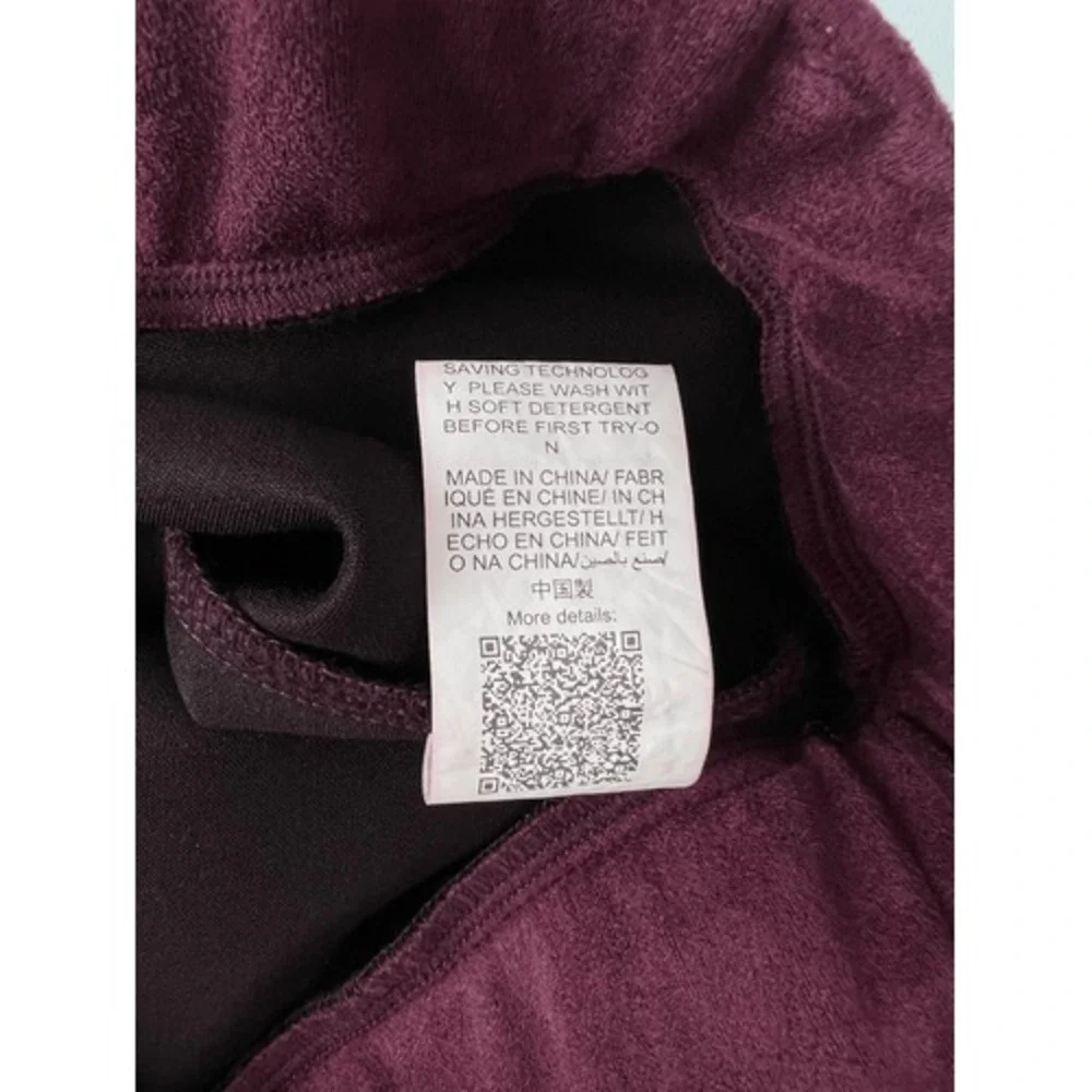 Shein‎ Maroon Red Faux Suede Foldover Mini Skirt Elastic Waist Size 6